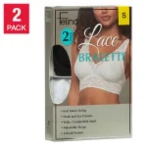 Felina Ladies' Lace Bralette, 2-pack